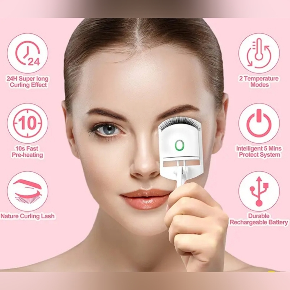 NEW! Heated Eyelash Curler. Portable / Rechargeable. Works Amazing!!!